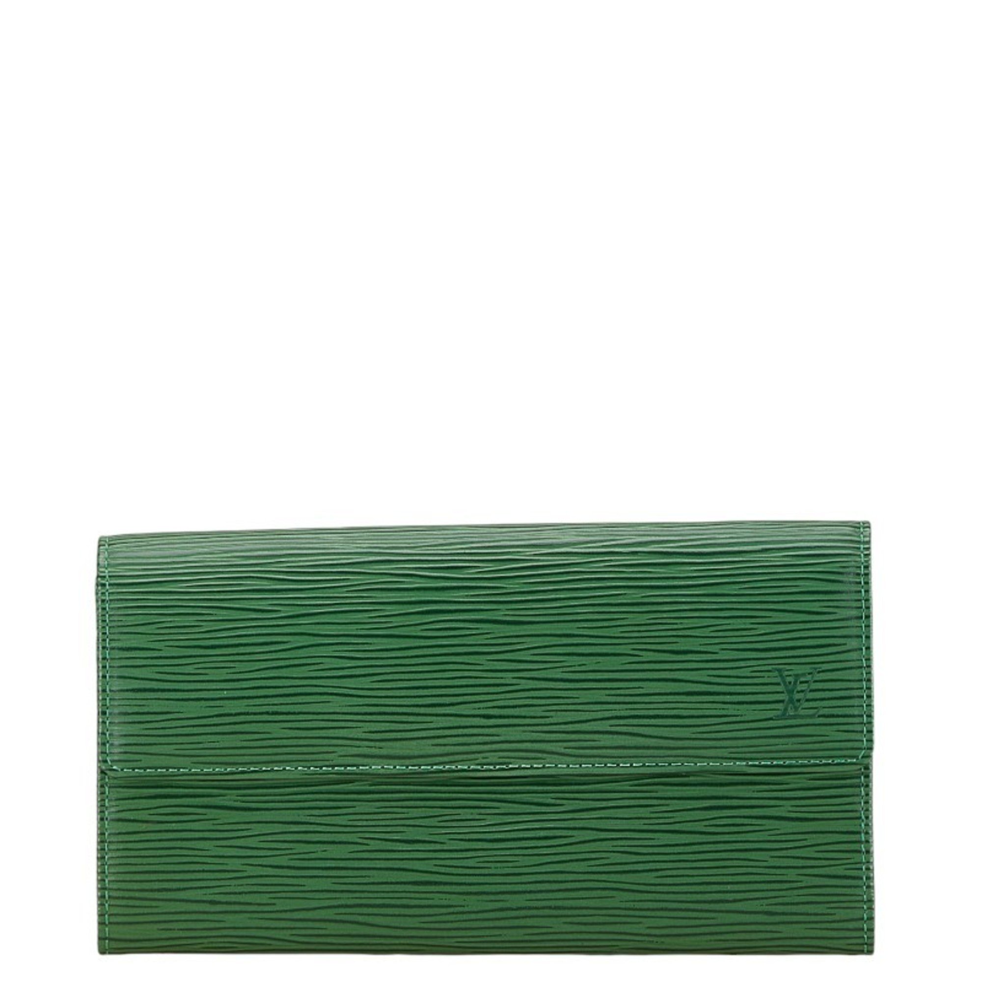 Louis Vuitton Epi Pochette Portemonnay Credit Long Wallet M63574 Borneo Green Leather Women's LOUIS VUITTON