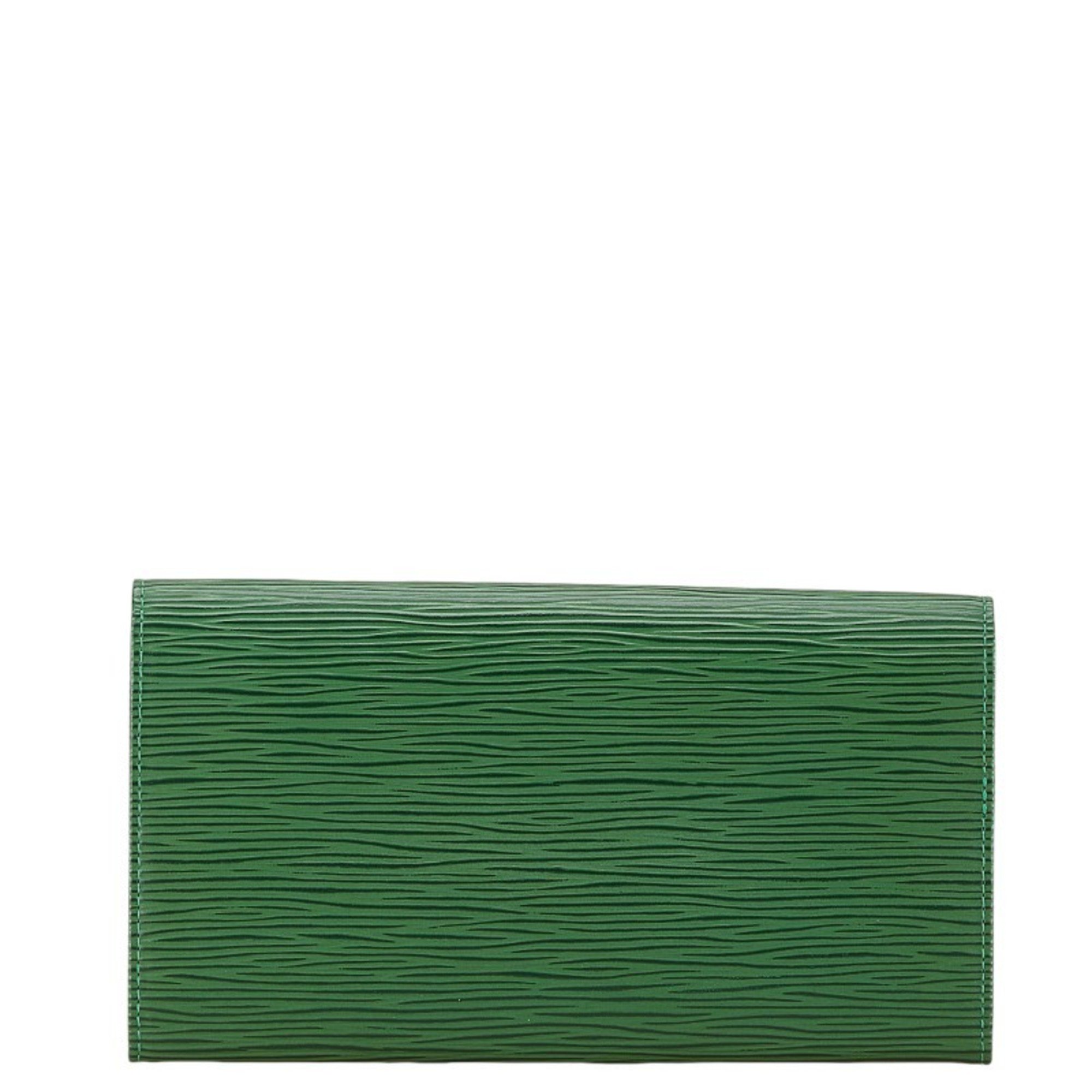 Louis Vuitton Epi Pochette Portemonnay Credit Long Wallet M63574 Borneo Green Leather Women's LOUIS VUITTON