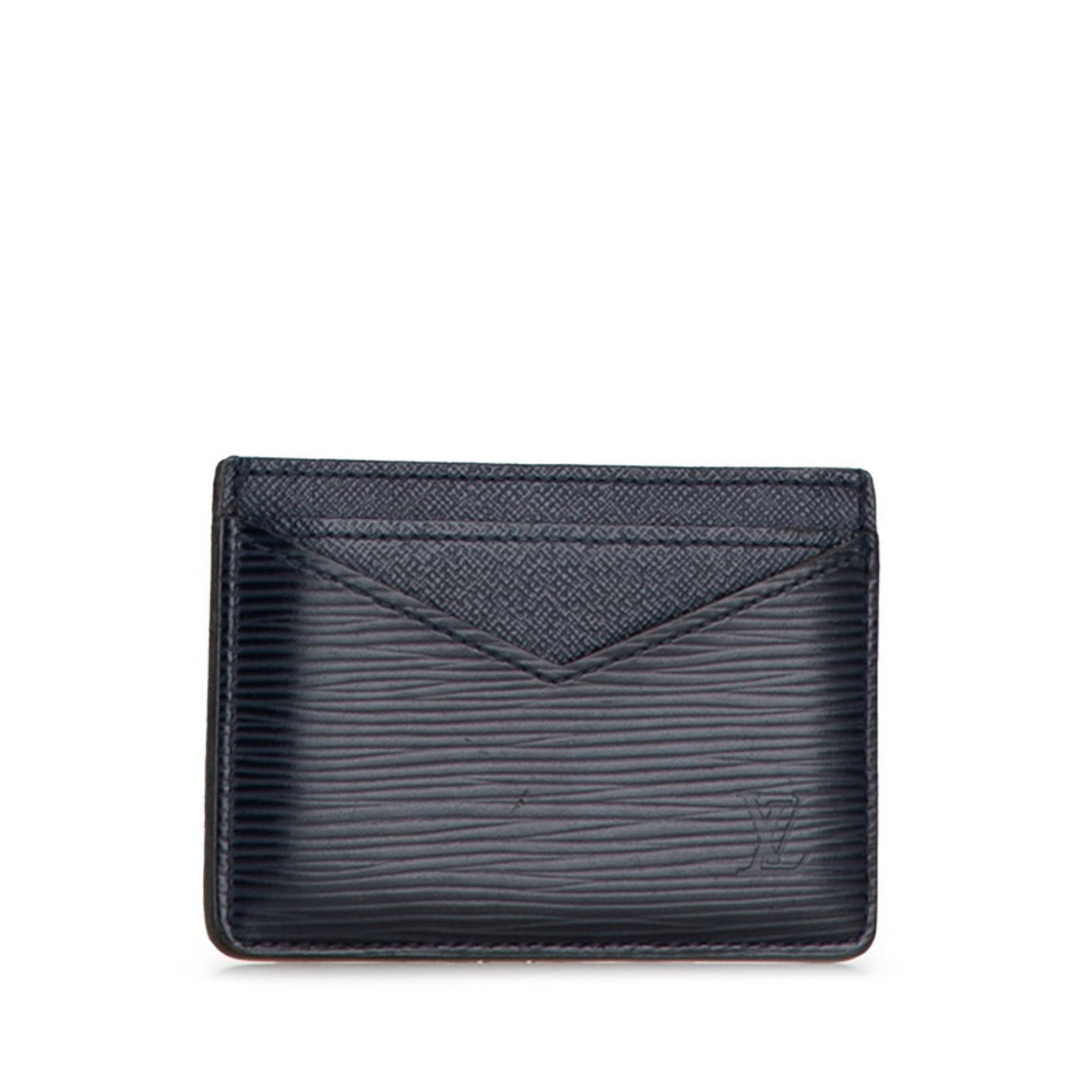 Louis Vuitton Epi Neo Porte Carte Card Case M67210 Navy Leather Women's LOUIS VUITTON