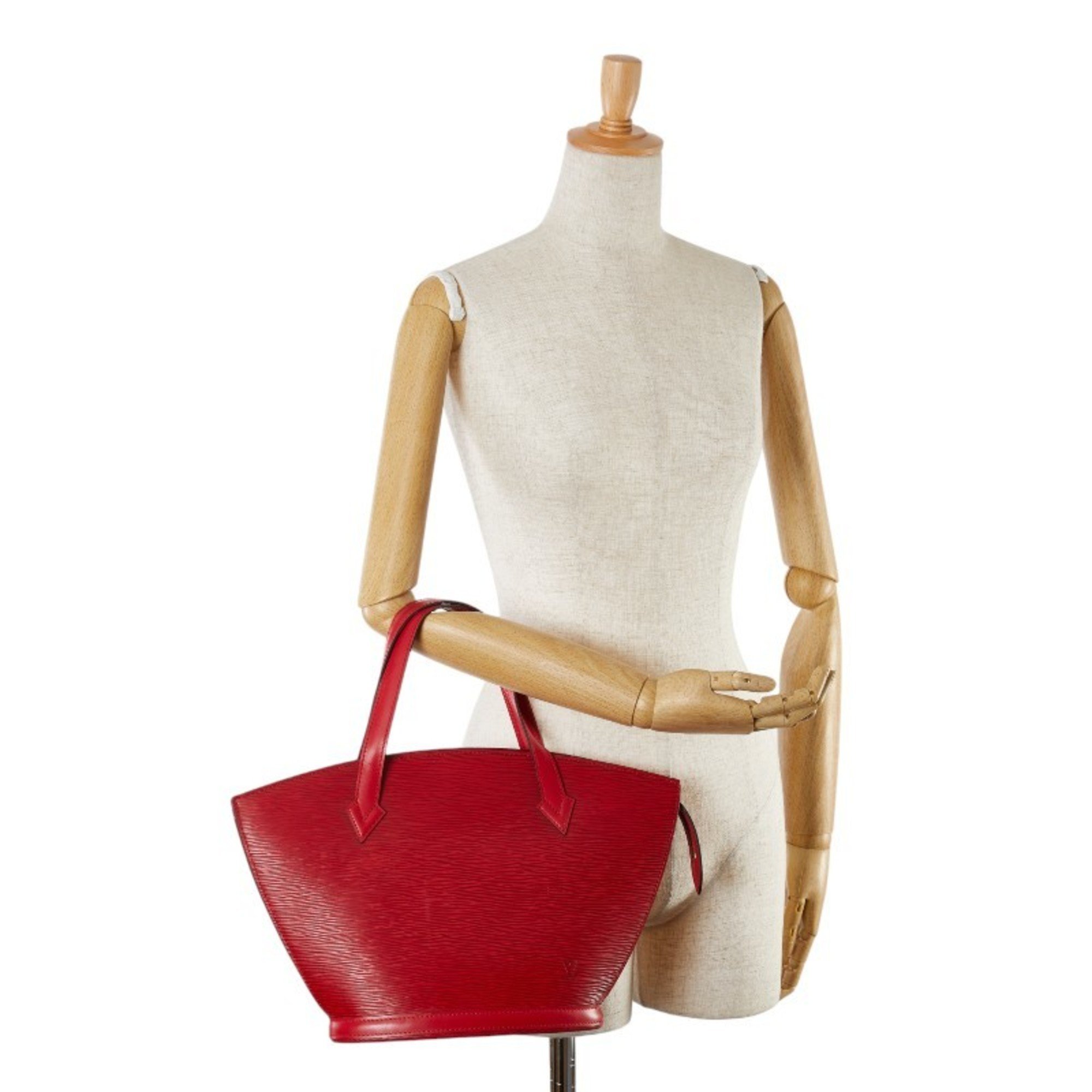 Louis Vuitton Epi Saint Jacques Handbag M52277 Castilian Red Leather Women's LOUIS VUITTON