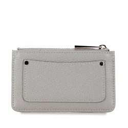 Jimmy Choo Star Studs Coin Case, Grey Leather, Women's JIMMY CHOO