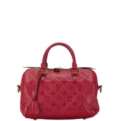 Louis Vuitton Monogram Empreinte Speedy Bandouliere 25 Handbag Shoulder Bag M40764 Aurore Red Leather Women's LOUIS VUITTON