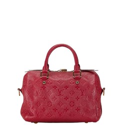 Louis Vuitton Monogram Empreinte Speedy Bandouliere 25 Handbag Shoulder Bag M40764 Aurore Red Leather Women's LOUIS VUITTON