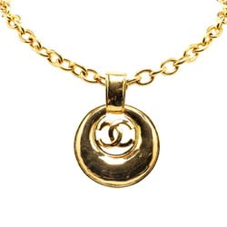 Chanel Coco Mark Necklace Gold Plated Women's CHANEL