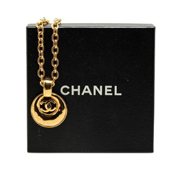 Chanel Coco Mark Necklace Gold Plated Women's CHANEL