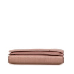 LOEWE Anagram Tri-fold Wallet Compact Pink Leather Women's