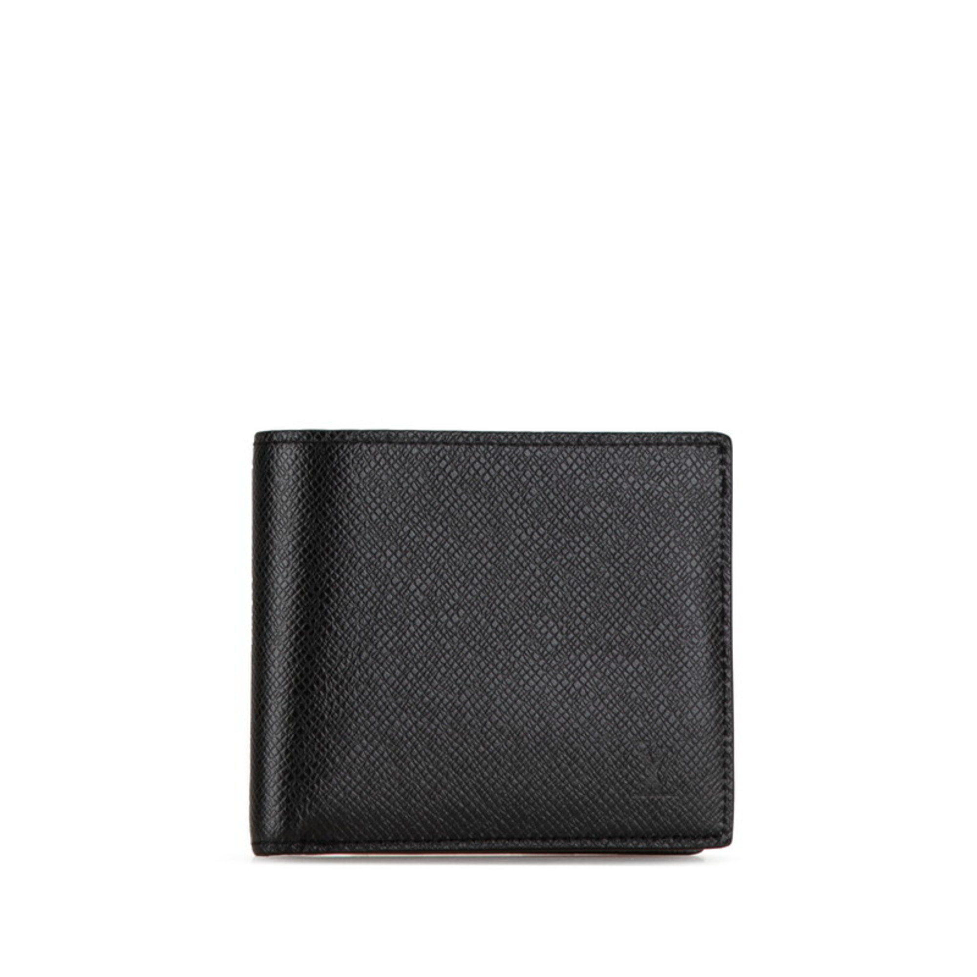 Louis Vuitton Taiga Portefeuille Amerigo NM Bi-fold Wallet M62045 Ardoise Black Leather Women's LOUIS VUITTON