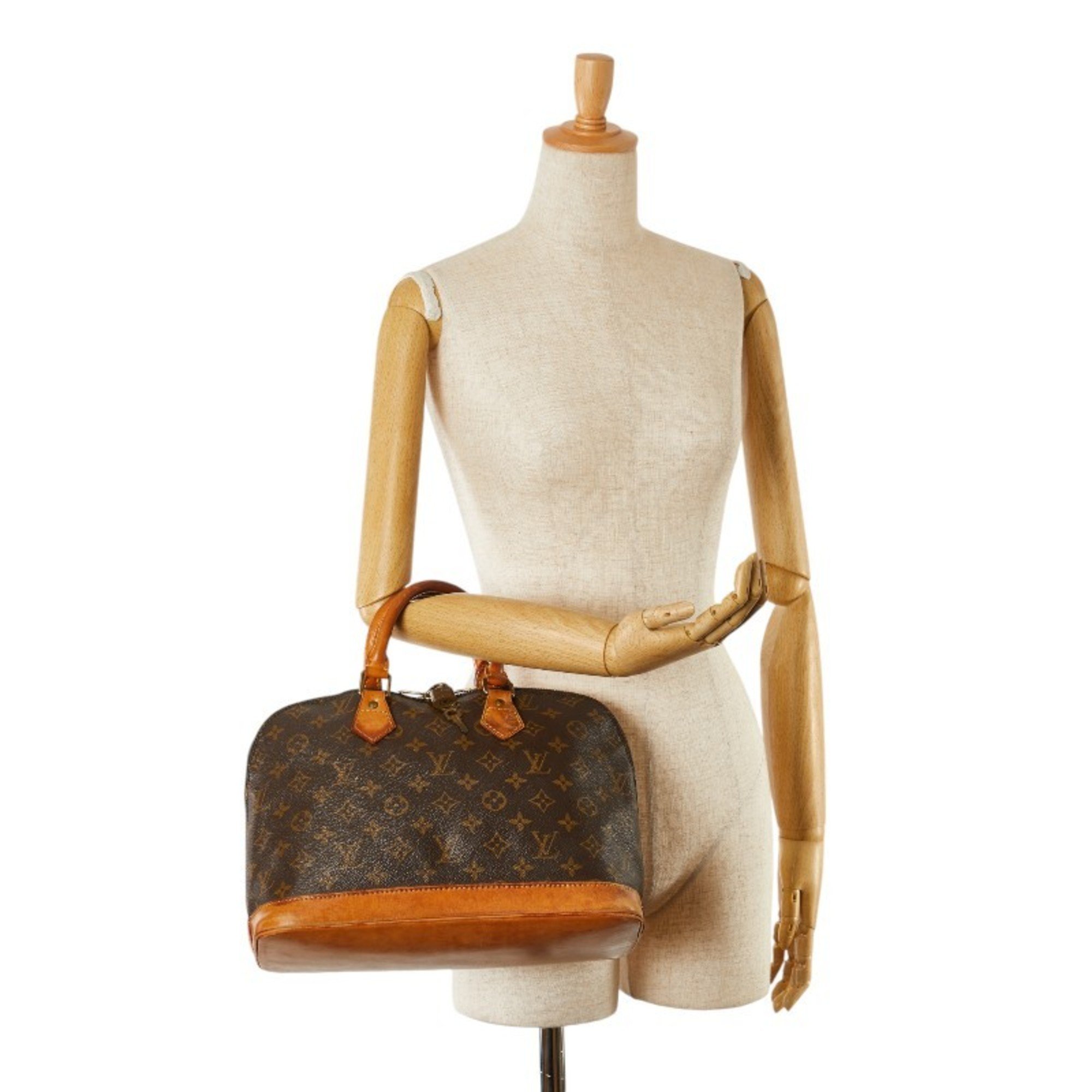 Louis Vuitton Monogram Alma PM Handbag M51130 Brown PVC Leather Women's LOUIS VUITTON