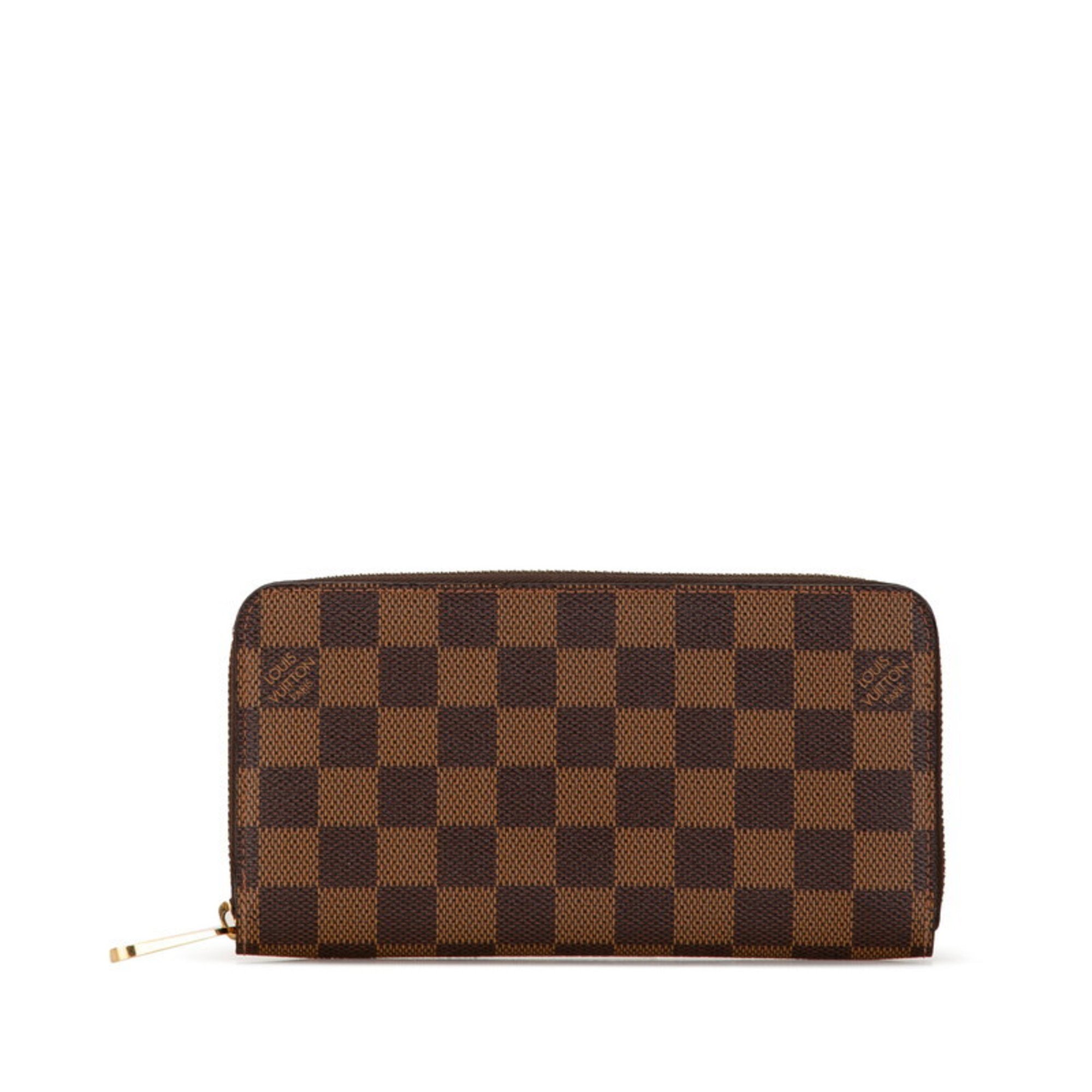 Louis Vuitton Damier Zippy Wallet Long N41661 Brown PVC Women's LOUIS VUITTON