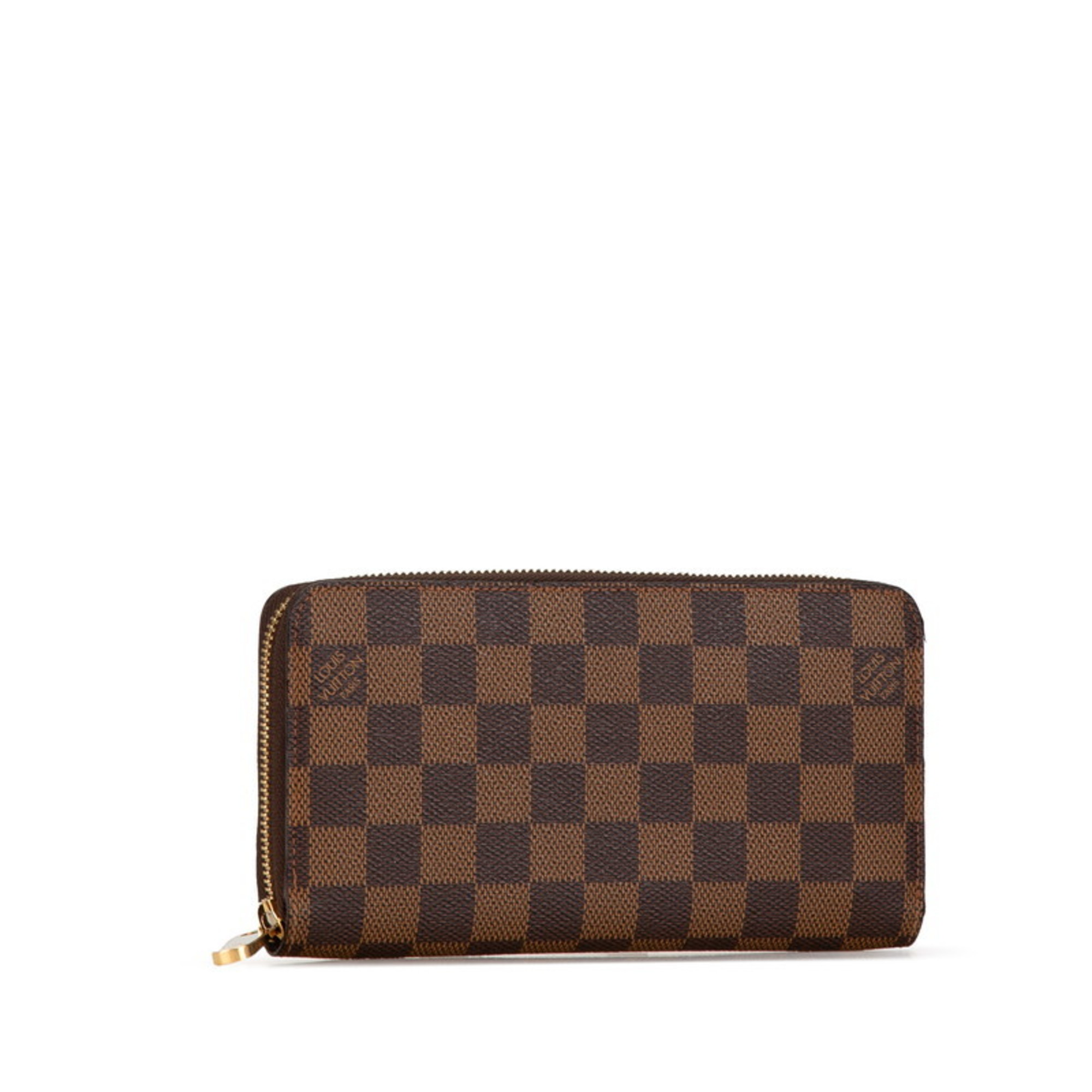 Louis Vuitton Damier Zippy Wallet Long N41661 Brown PVC Women's LOUIS VUITTON