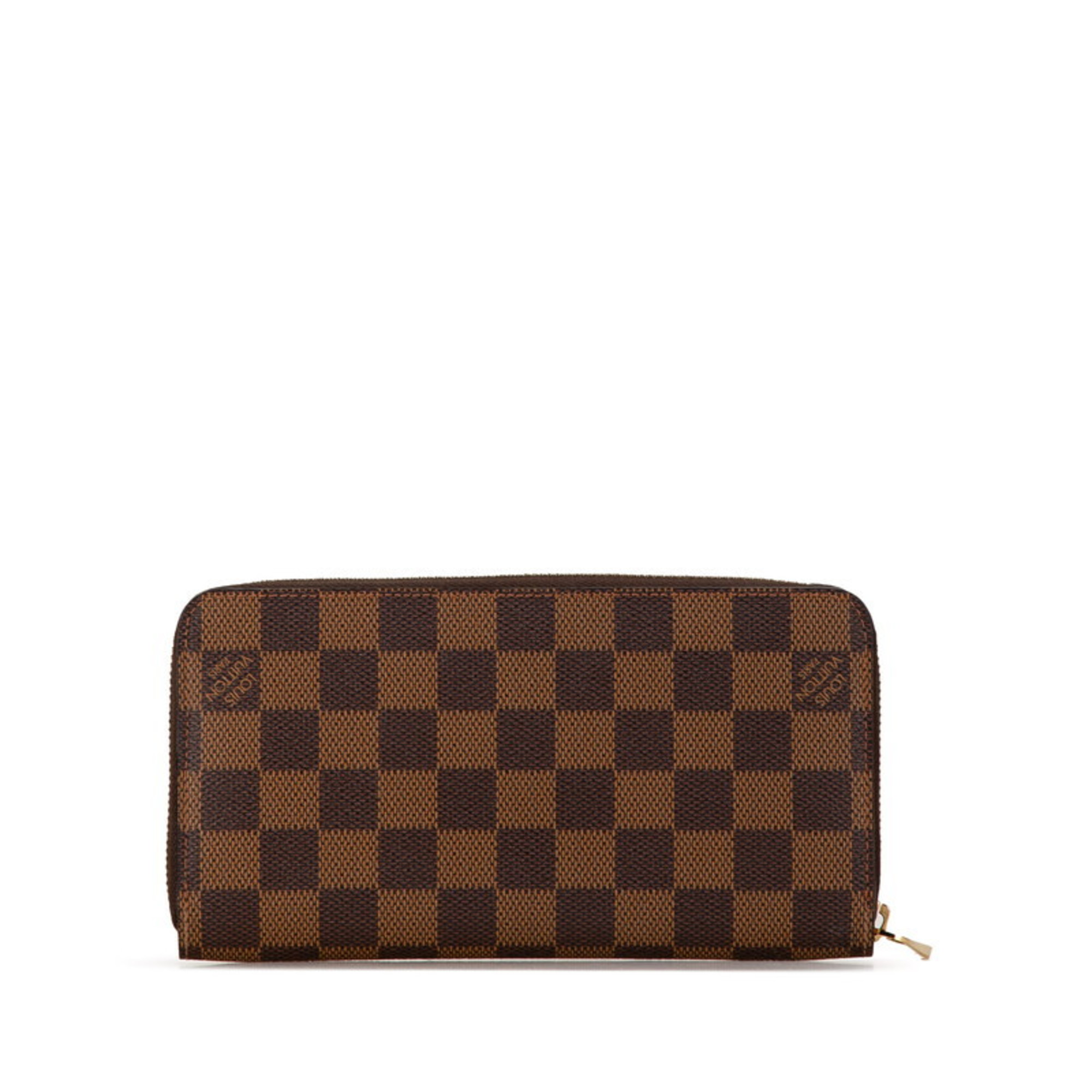 Louis Vuitton Damier Zippy Wallet Long N41661 Brown PVC Women's LOUIS VUITTON