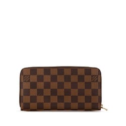 Louis Vuitton Damier Zippy Wallet Long N41661 Brown PVC Women's LOUIS VUITTON