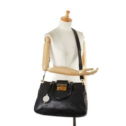 Tory Burch handbag shoulder bag black leather women's