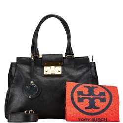 Tory Burch handbag shoulder bag black leather women's