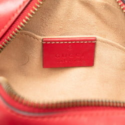 Gucci GG Marmont Shoulder Bag 447632 Red Leather Women's GUCCI