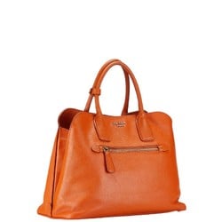 Prada Saffiano Handbag Shoulder Bag Orange Leather Women's PRADA