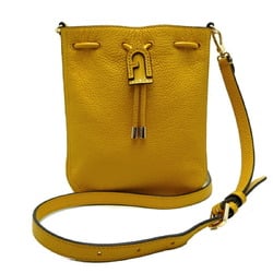 Furla bag women's shoulder leather yellow