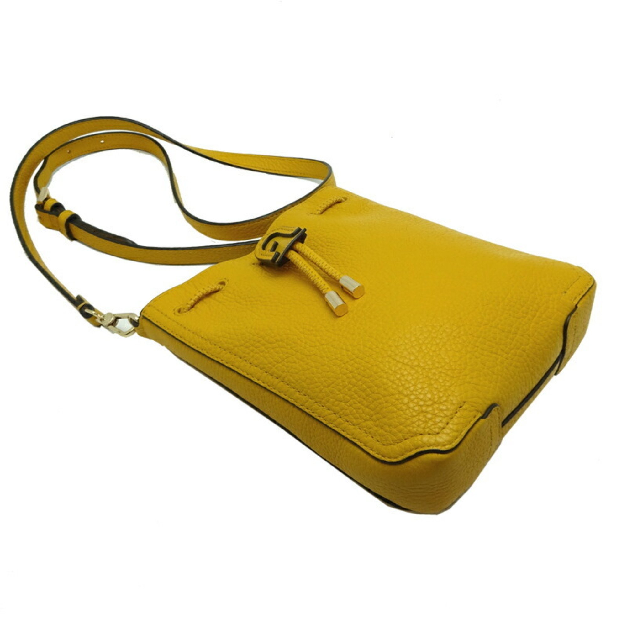 Furla bag women's shoulder leather yellow