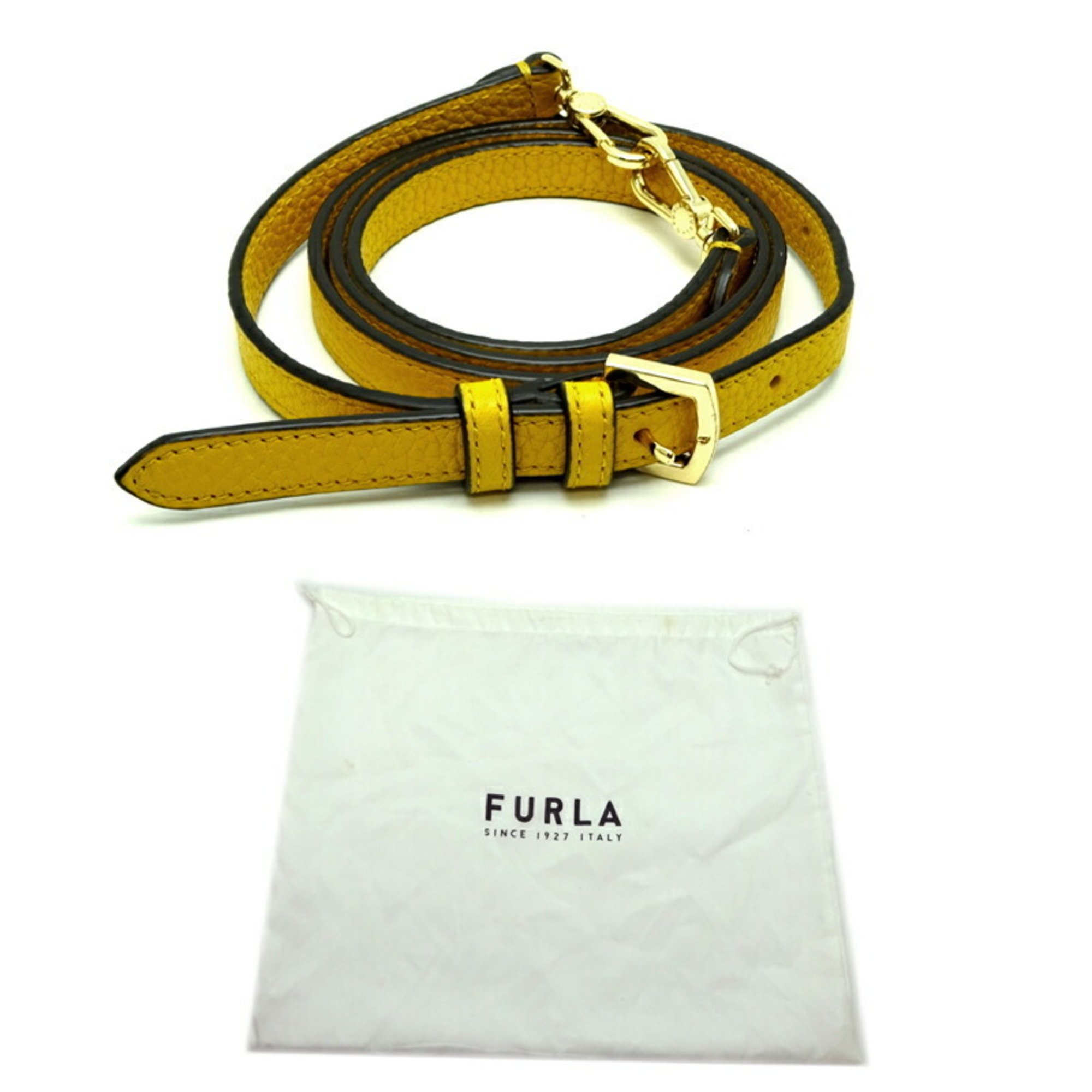 Furla bag women's shoulder leather yellow