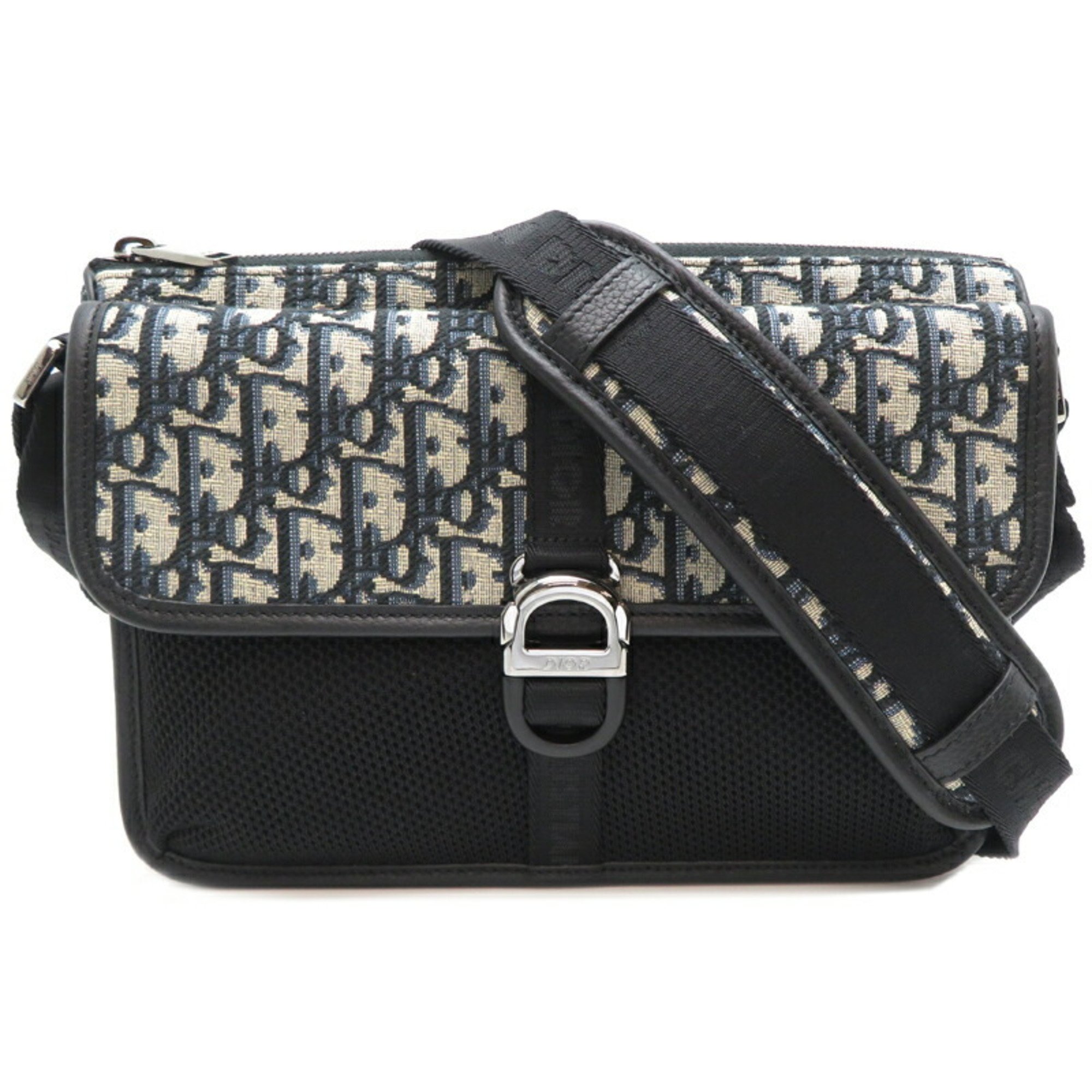 Christian Dior Jacquard 8 Women's and Men's Bag Black