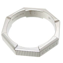 Gucci Link to Love Men's Ring, 750 White Gold, Size 19