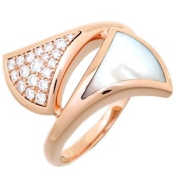 Bvlgari #58 Diva Dream Diamond Women's and Men's Ring 350729 750 Pink Gold Size 18