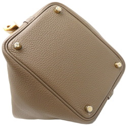 Hermes B stamp 2023 Picotin Lock PM handbag Taurillon Clemence Etoupe (beige)