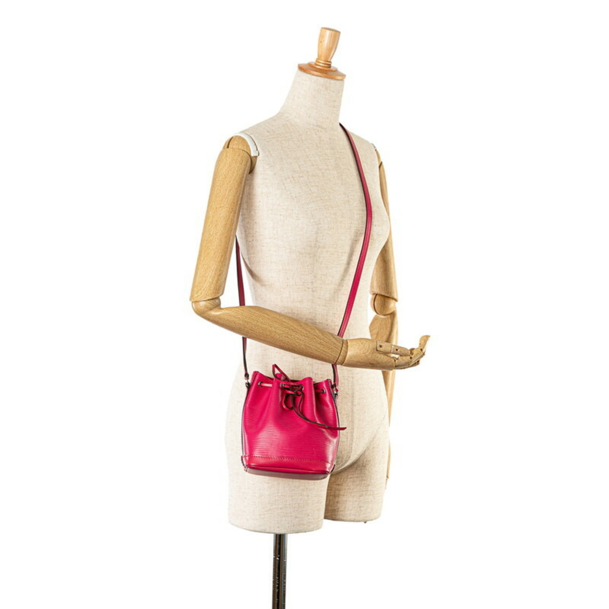 Louis Vuitton Epi Nanonoe Shoulder Bag M42573 Hot Pink Leather Women's LOUIS VUITTON