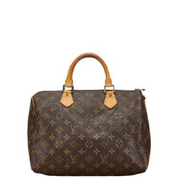 Louis Vuitton Monogram Speedy 30 Handbag M41526 Brown PVC Leather Women's LOUIS VUITTON