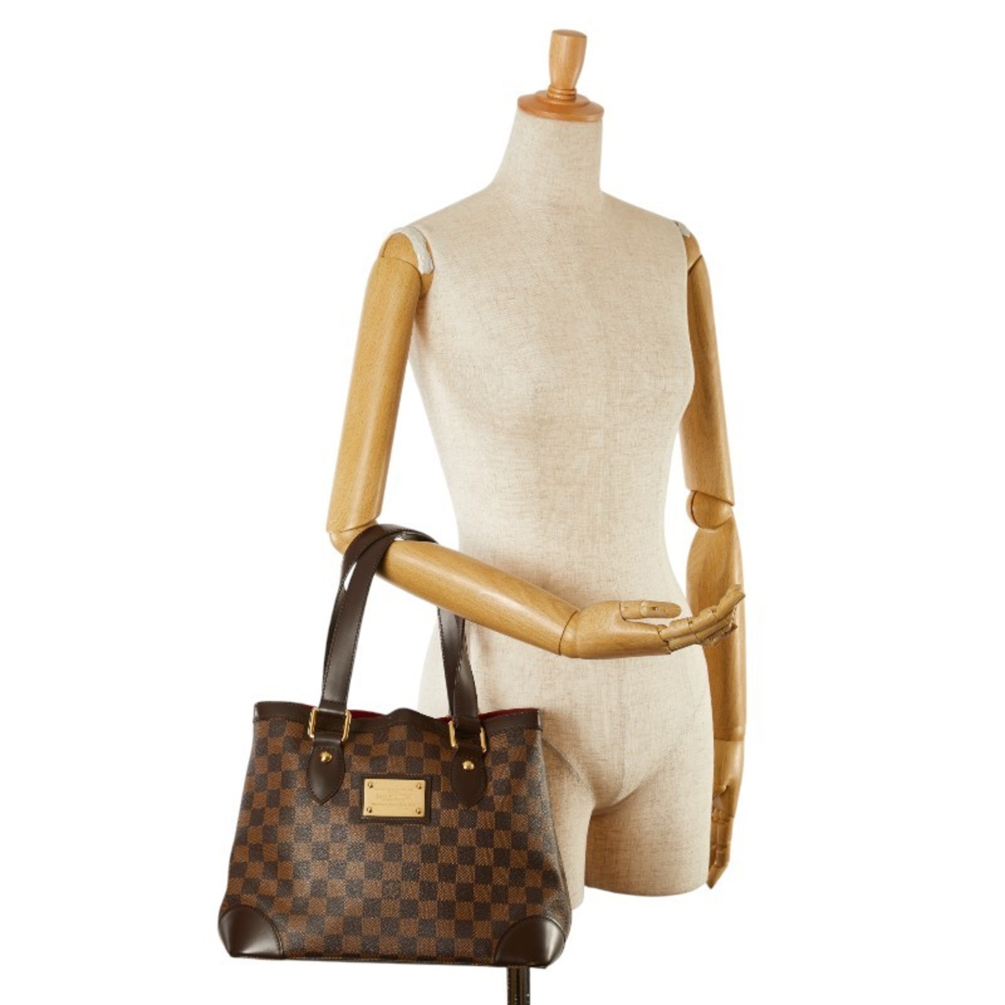 Louis Vuitton Damier Hampstead PM Tote Bag N51205 Ebene Brown PVC Leather Women's LOUIS VUITTON