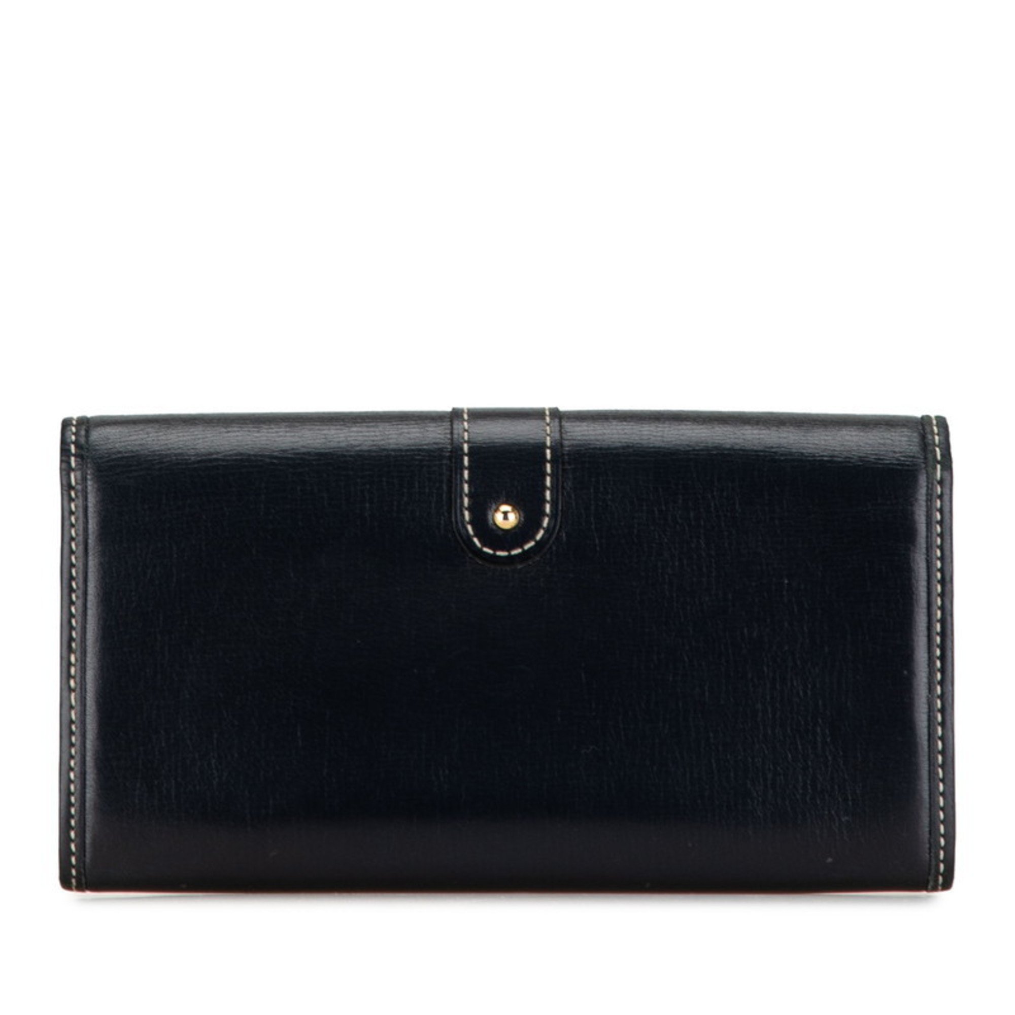 Louis Vuitton Utah Portefeuille Sarah Cuir Long Wallet M93767 Ankle Navy Leather Women's LOUIS VUITTON