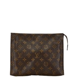 Louis Vuitton Monogram Poche Toilette 26 Clutch Bag M47542 Brown PVC Leather Women's LOUIS VUITTON