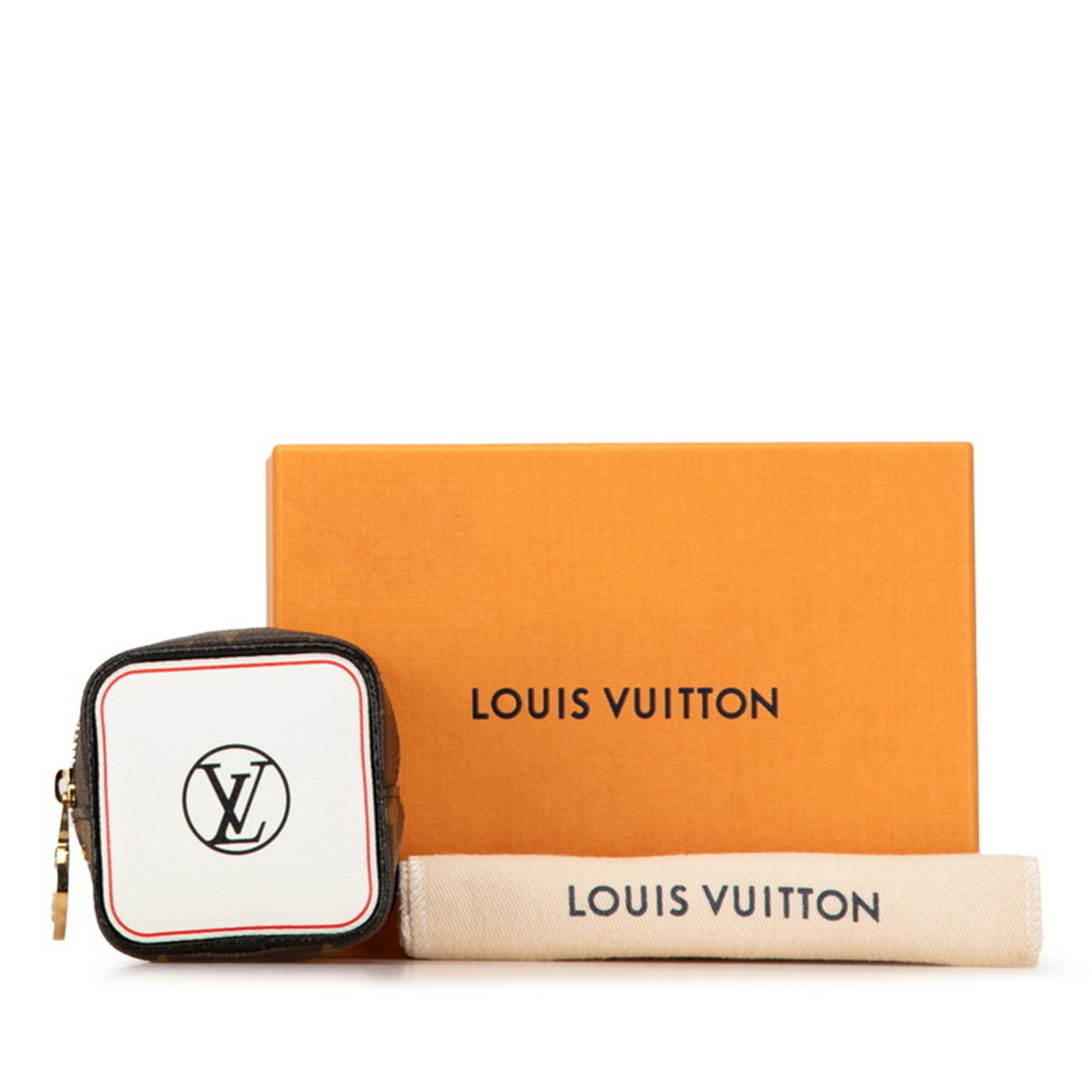 Louis Vuitton Monogram Porto Monnaie Cube Pouch M80231 Brown Multicolor PVC Leather Women's LOUIS VUITTON