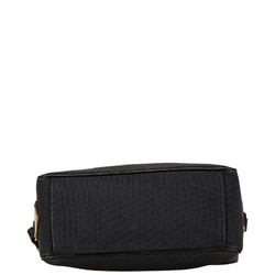 Prada Jacquard Shoulder Bag Black Canvas Leather Women's PRADA