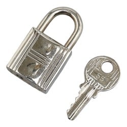 Hermes Padlock Key Set Silver Metal Women's HERMES