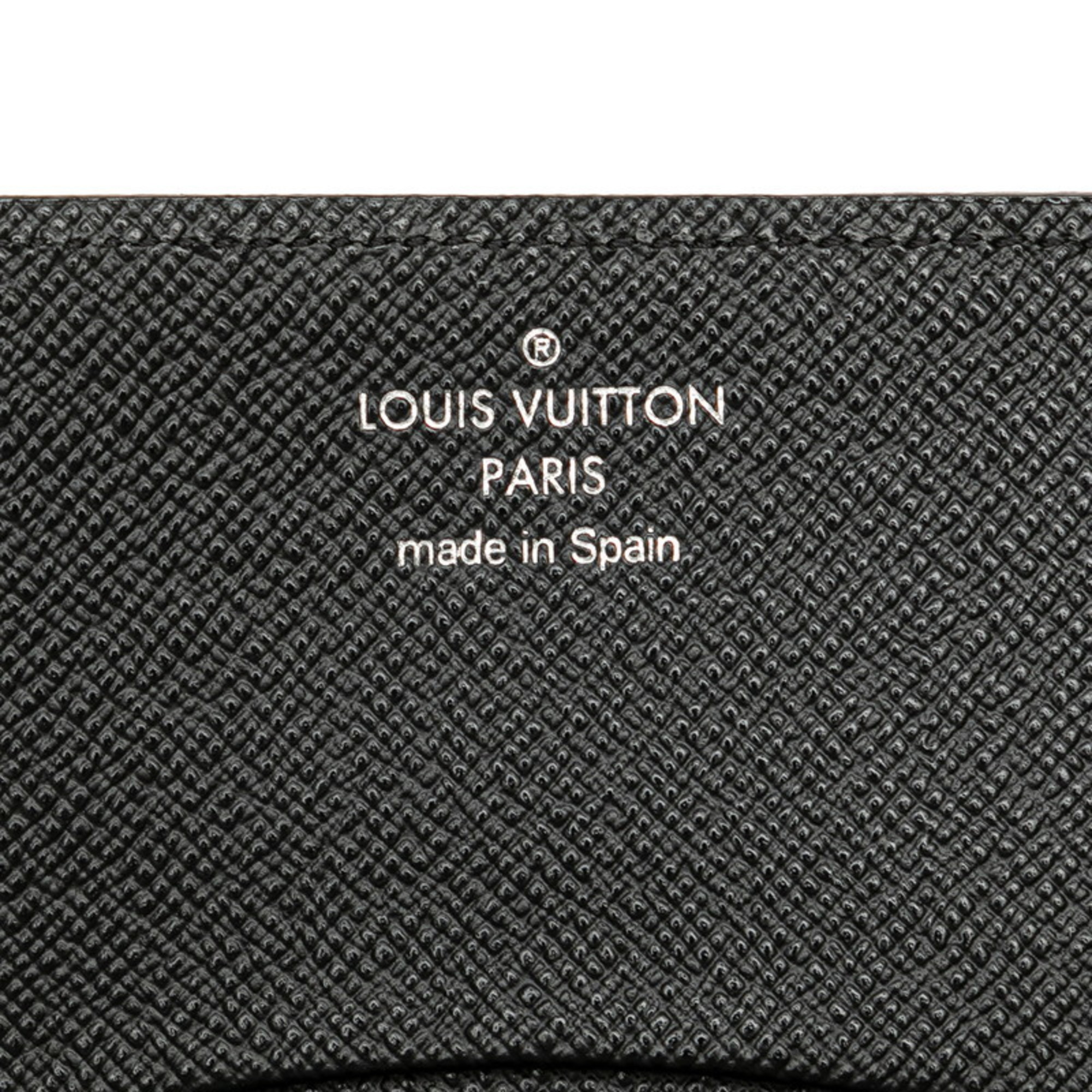 Louis Vuitton Taiga Envelope Carte de Visite Card Case M30922 Noir Black Leather Women's LOUIS VUITTON