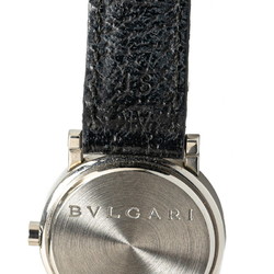 BVLGARI Watch BB26SL Quartz Black Dial Stainless Steel Leather Women's