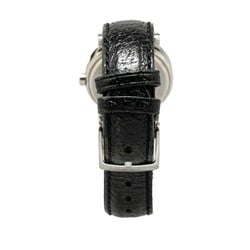 BVLGARI Watch BB26SL Quartz Black Dial Stainless Steel Leather Women's