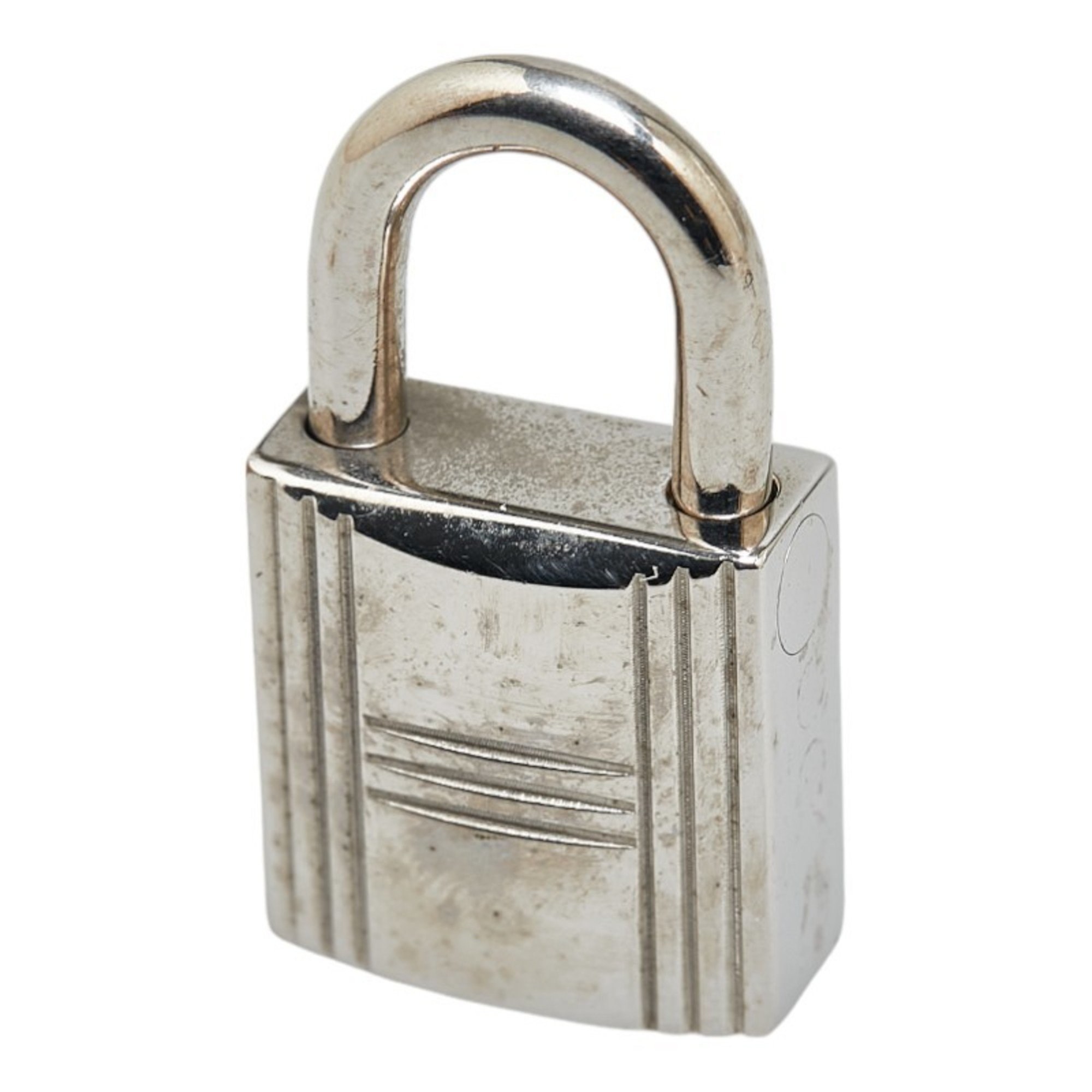 Hermes Padlock Key Set Silver Metal Women's HERMES