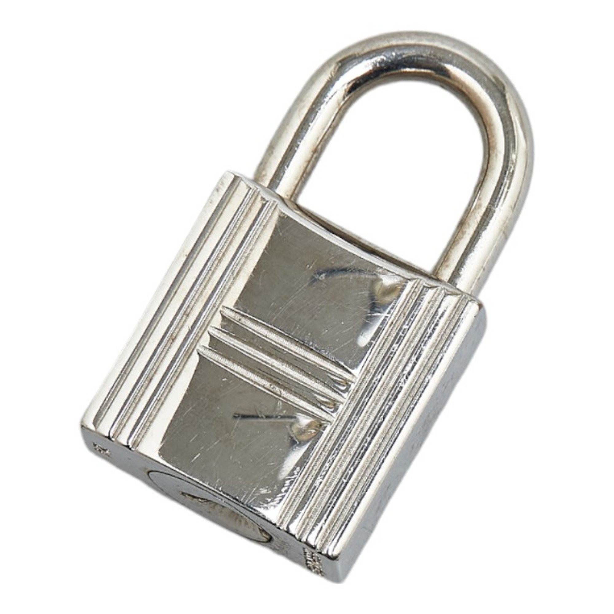 Hermes Padlock Key Set Silver Metal Women's HERMES