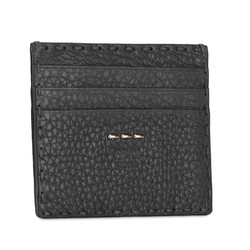 FENDI Card Case Black Leather Men's