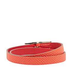 Hermes B-Api Double Tour Bracelet #M Pink Epsom Leather Women's HERMES