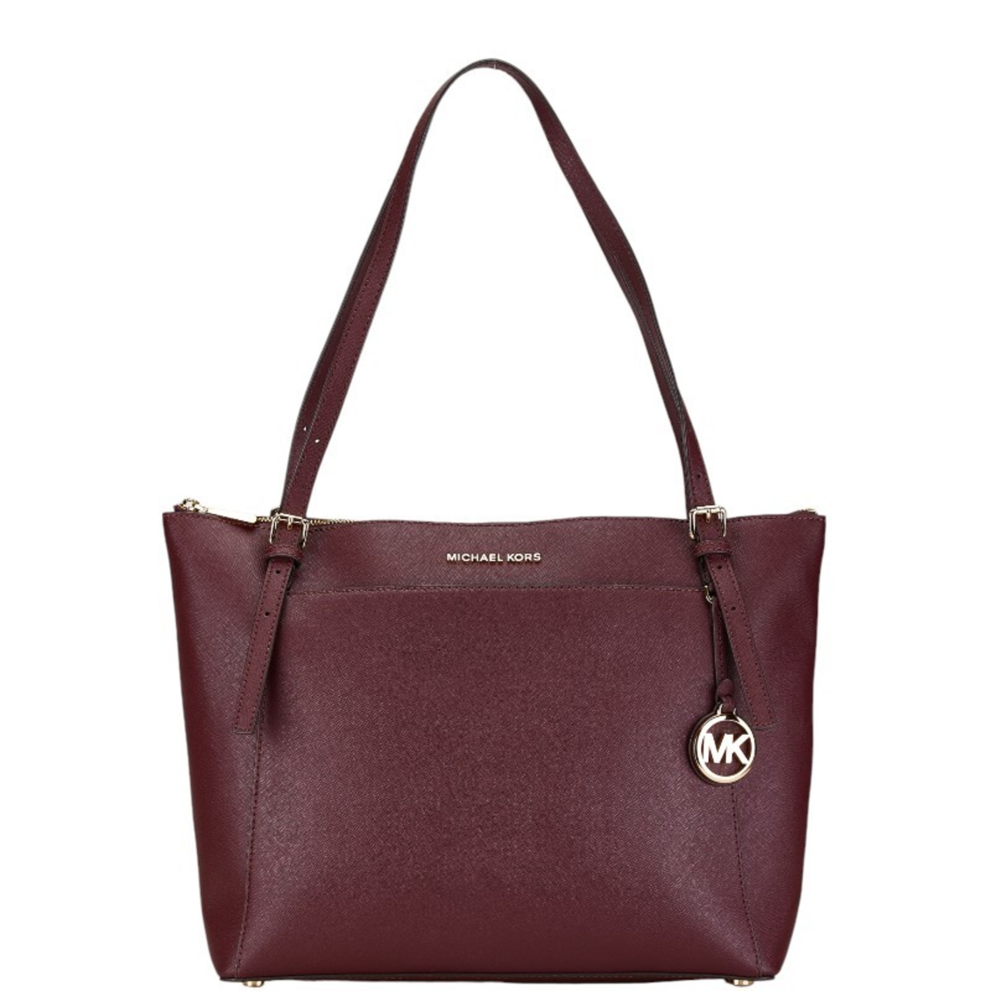 Michael Kors Tote Bag Handbag 30H1GV6T9T Bordeaux Wine Red Leather Women's