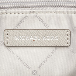 Michael Kors handbag shoulder bag white grey leather ladies