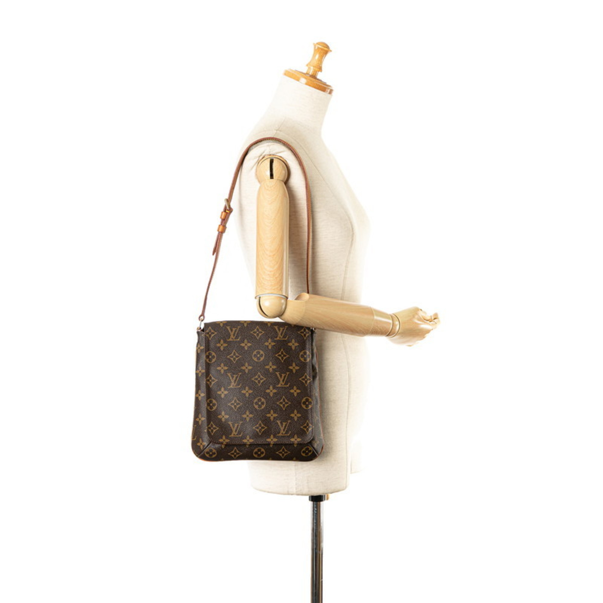 Louis Vuitton Monogram Musette Salsa Short Shoulder Bag M51258 Brown PVC Leather Women's LOUIS VUITTON