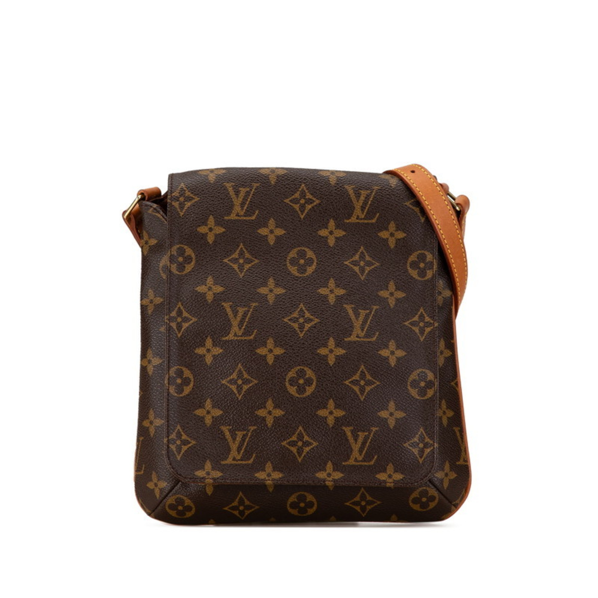 Louis Vuitton Monogram Musette Salsa Short Shoulder Bag M51258 Brown PVC Leather Women's LOUIS VUITTON