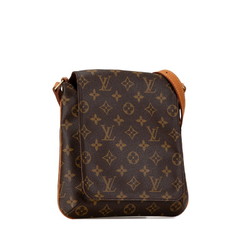 Louis Vuitton Monogram Musette Salsa Short Shoulder Bag M51258 Brown PVC Leather Women's LOUIS VUITTON