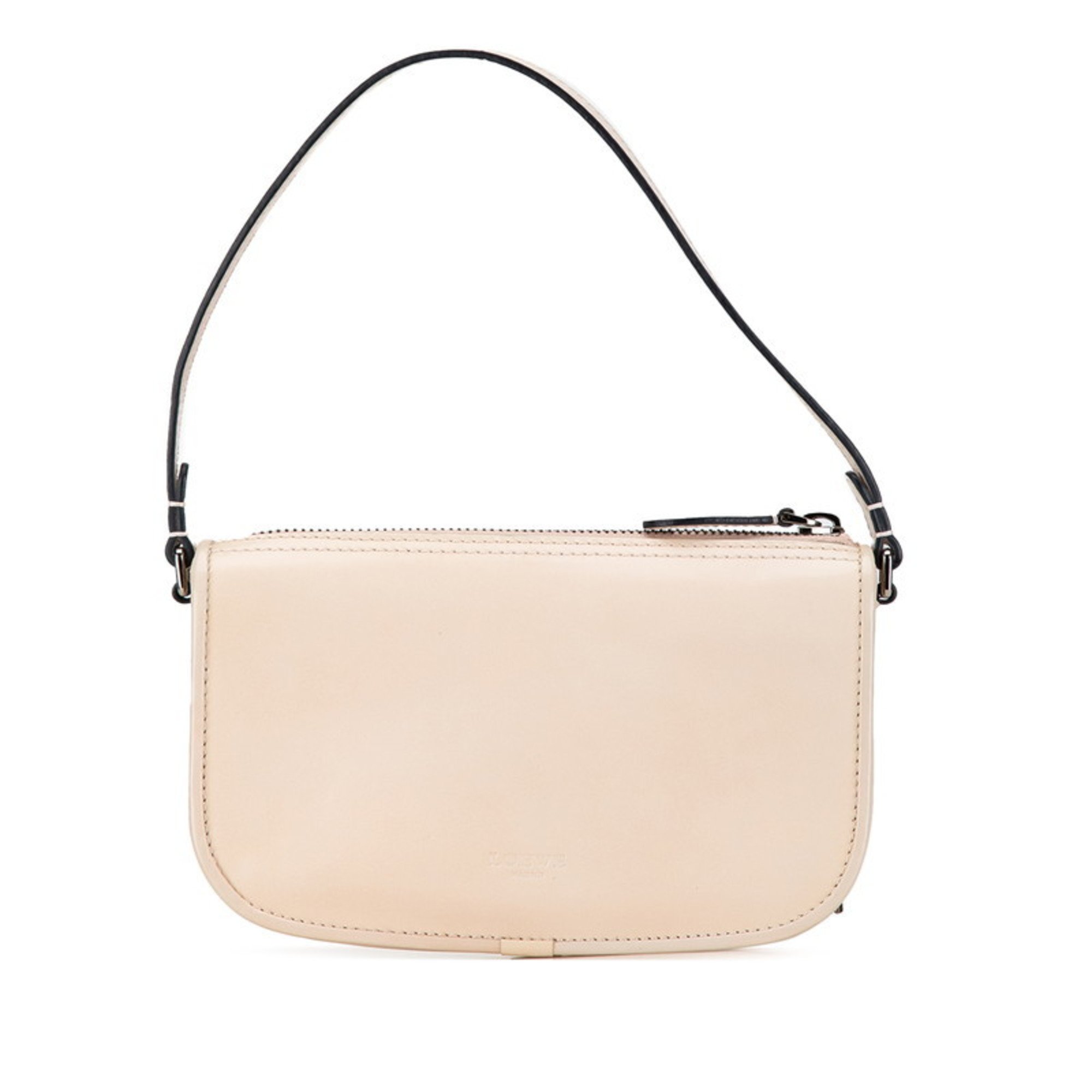 LOEWE Pouch Handbag Ivory White Leather Women's