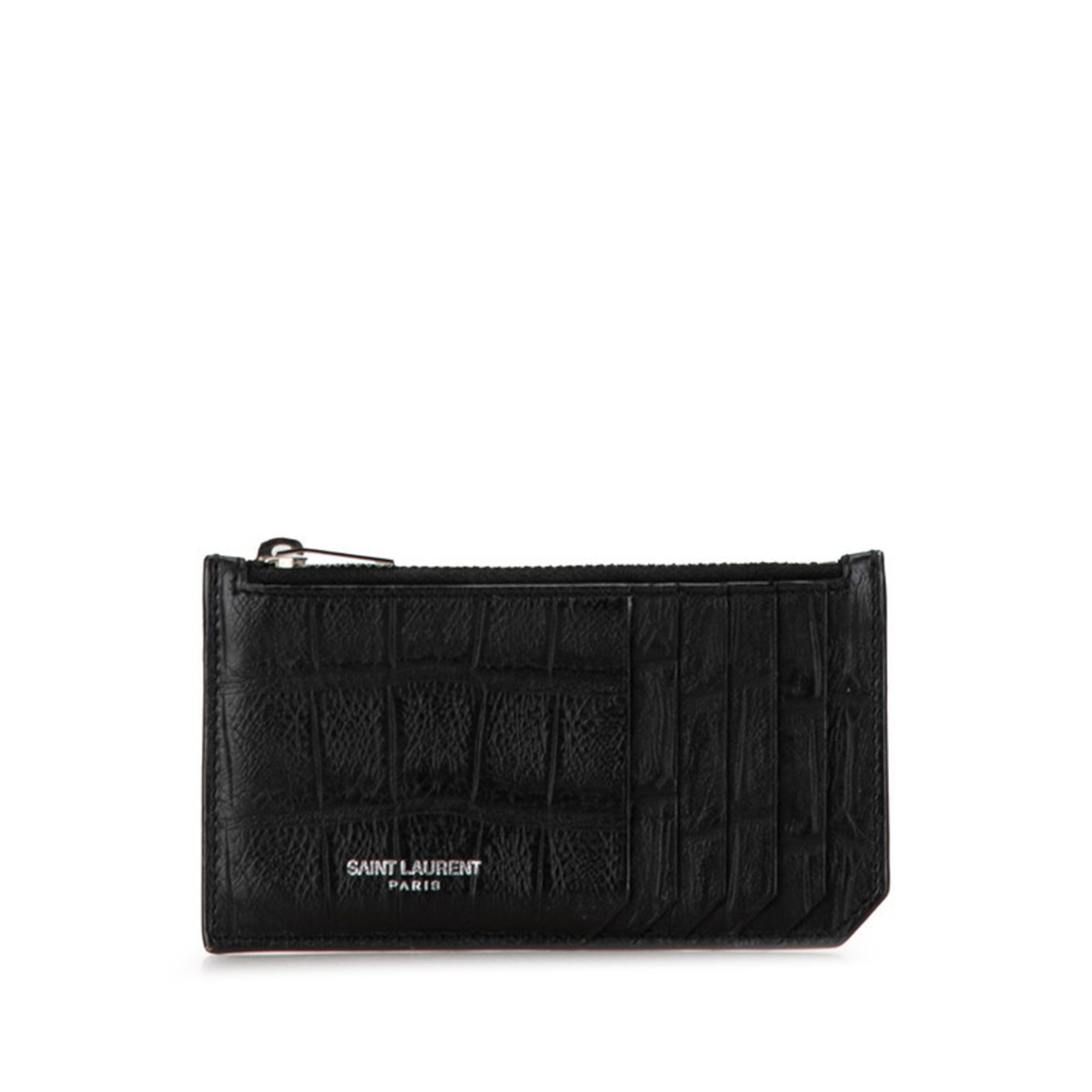 Saint Laurent Fragment Coin Case Card Black Leather Women's SAINT LAURENT