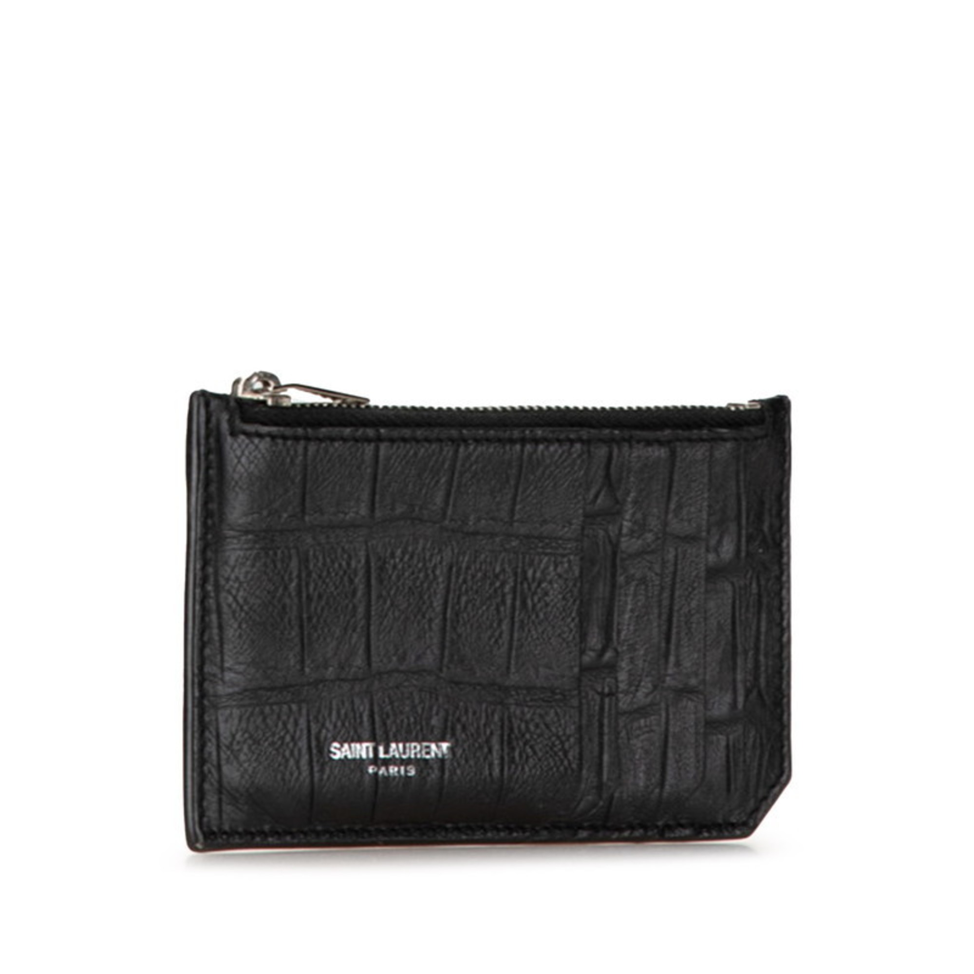 Saint Laurent Fragment Coin Case Card Black Leather Women's SAINT LAURENT